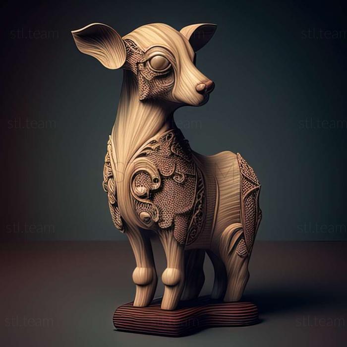 3D model Miss Baker famous animal (STL)